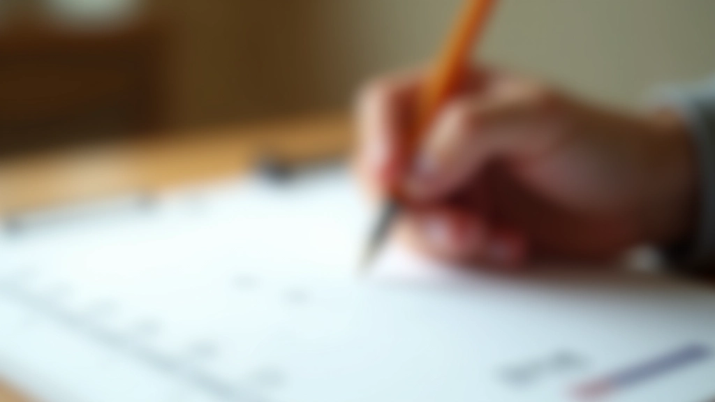 Mano che disegna una croce rossa su un calendario cartaceo, penna blu sulla scrivania